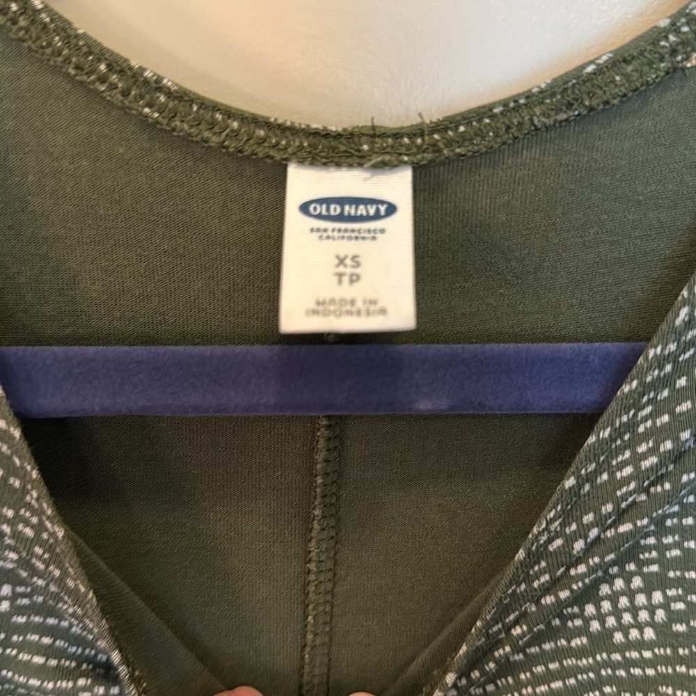 Old Navy Olive Patterned Mini Dress - Picture 2 of 3